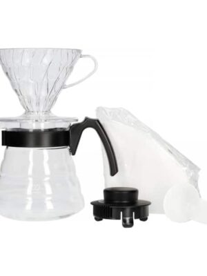 Hario V60 filter coffee set (dripper, carafe, filters)