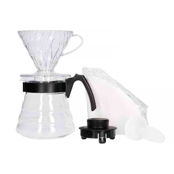 Hario V60 filter coffee set (dripper, carafe, filters)